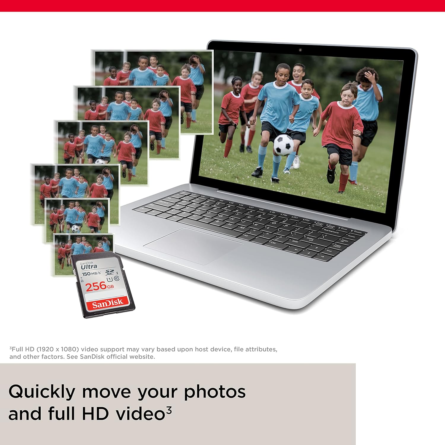 SanDisk 256GB Ultra SDXC UHS-I Memory Card - Up to 150MB/s, C10, U1, Full HD, SD Card - SDSDUNC-256G-GN6IN - Image 2