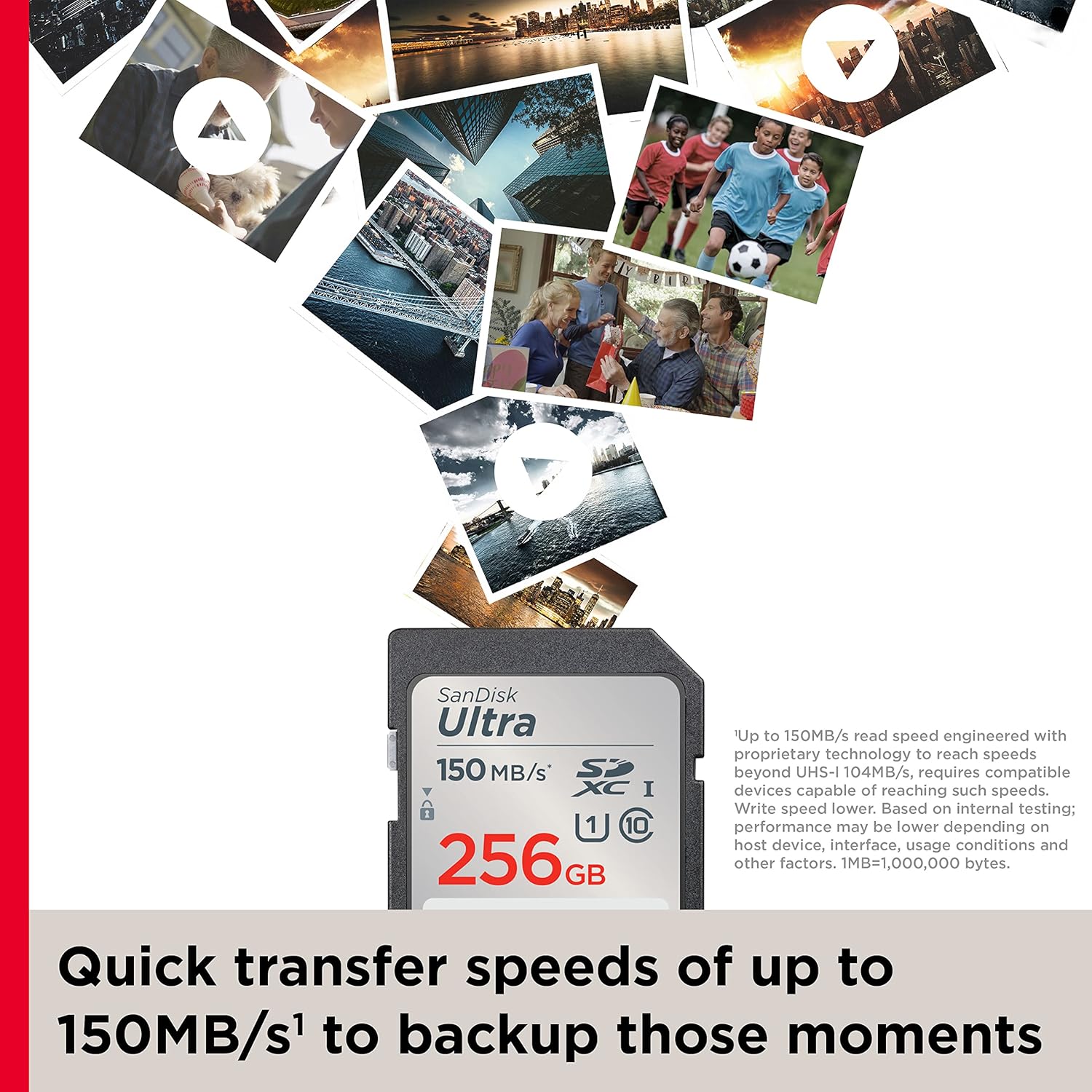 SanDisk 256GB Ultra SDXC UHS-I Memory Card - Up to 150MB/s, C10, U1, Full HD, SD Card - SDSDUNC-256G-GN6IN - Image 4